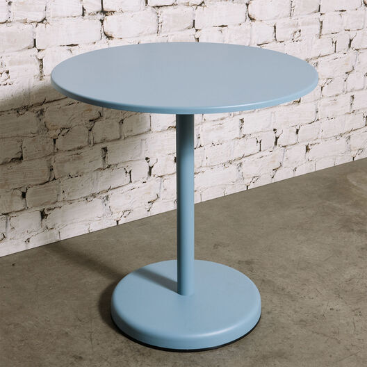 Linear Steel Cafe Table, Pale Blue