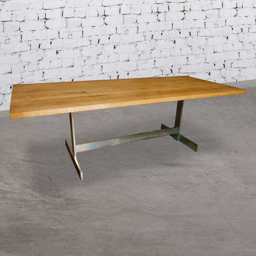 E15 Kazimir Table, Oak Steel