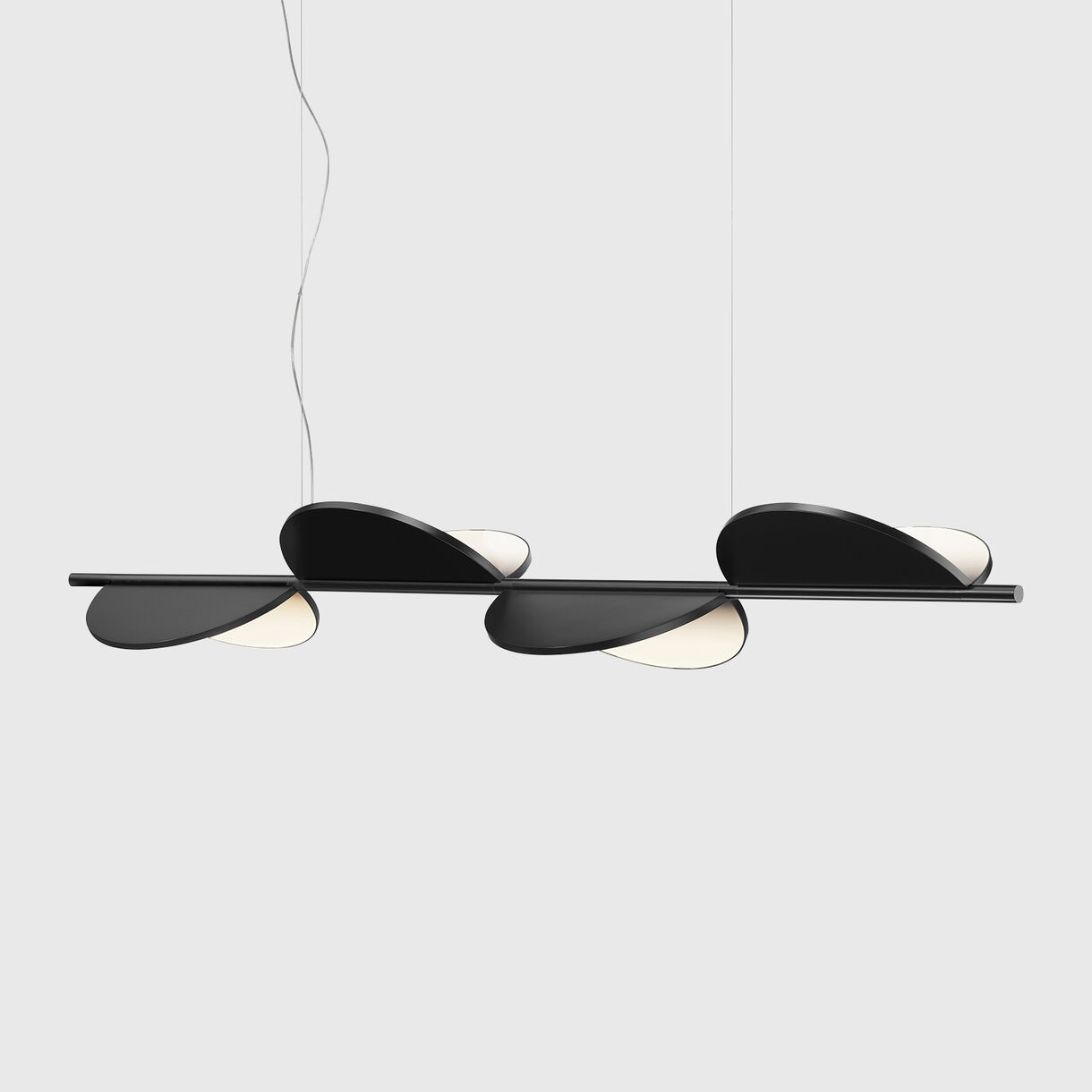 Almendra Linear S4 Suspension Lamp, Anthracite