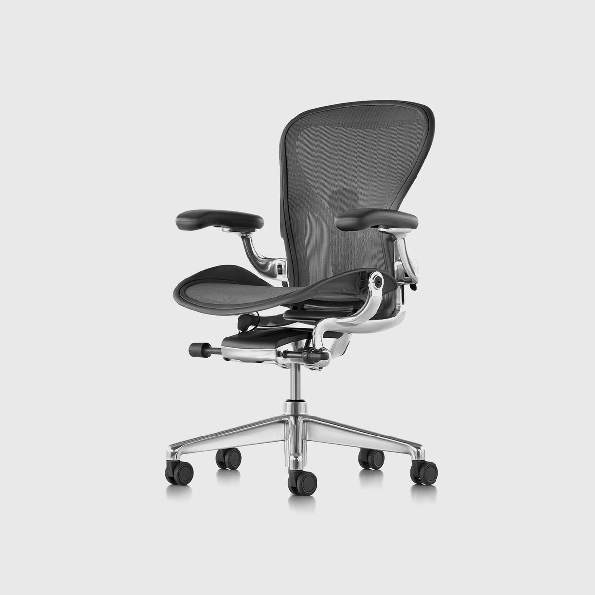 Aeron Chair, Graphite, Polished Aluminium