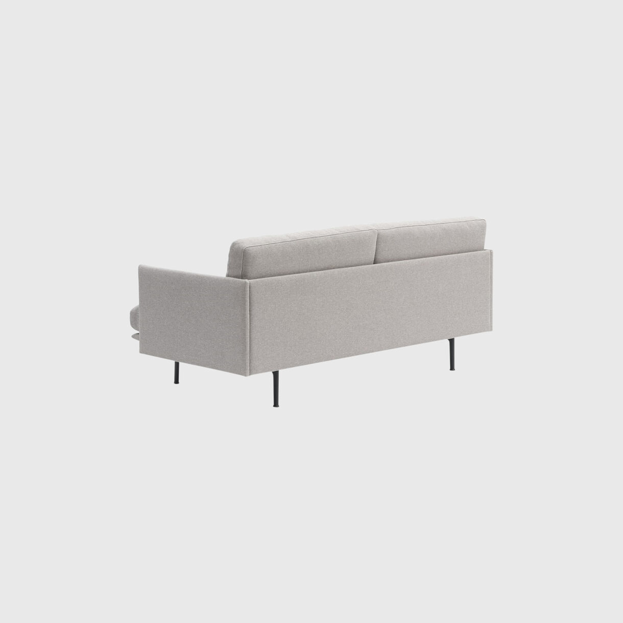 Outline Soft Sofa, 2 Seater, Clay 12, Black