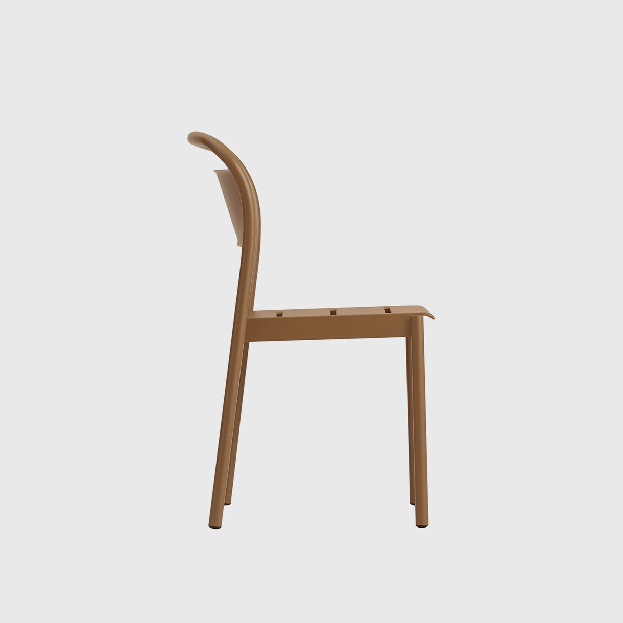 Linear Steel Side Chair, Burnt Orange