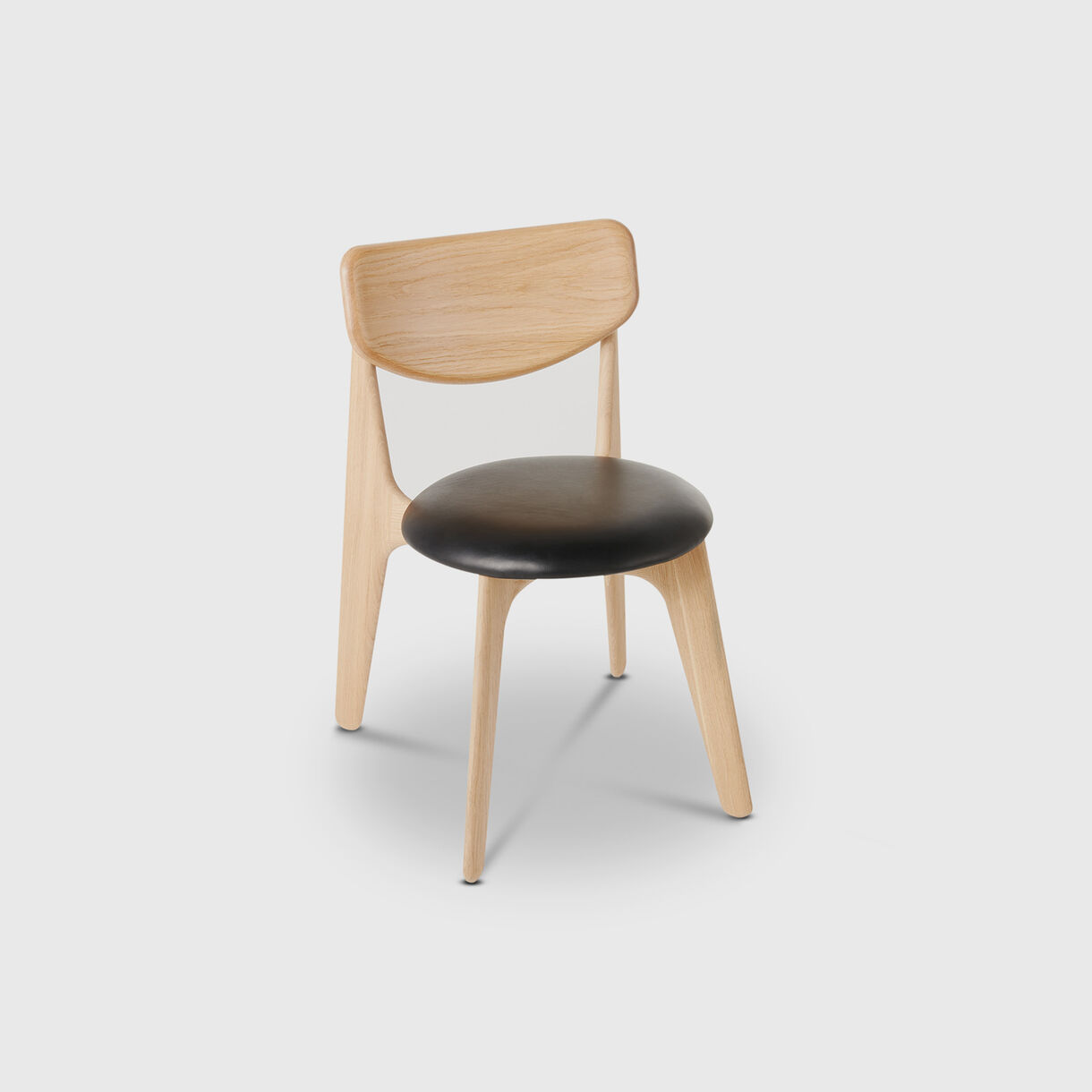 Slab Side Chair, Natural Oak, Upholstered
