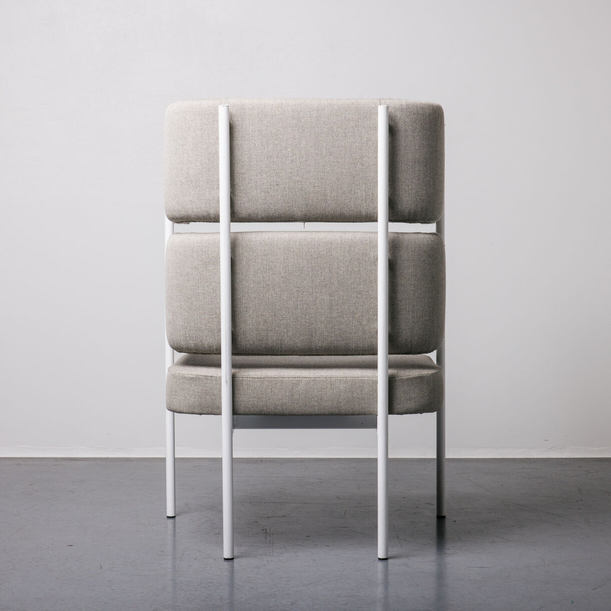 Crescent High-Back Armchair, White