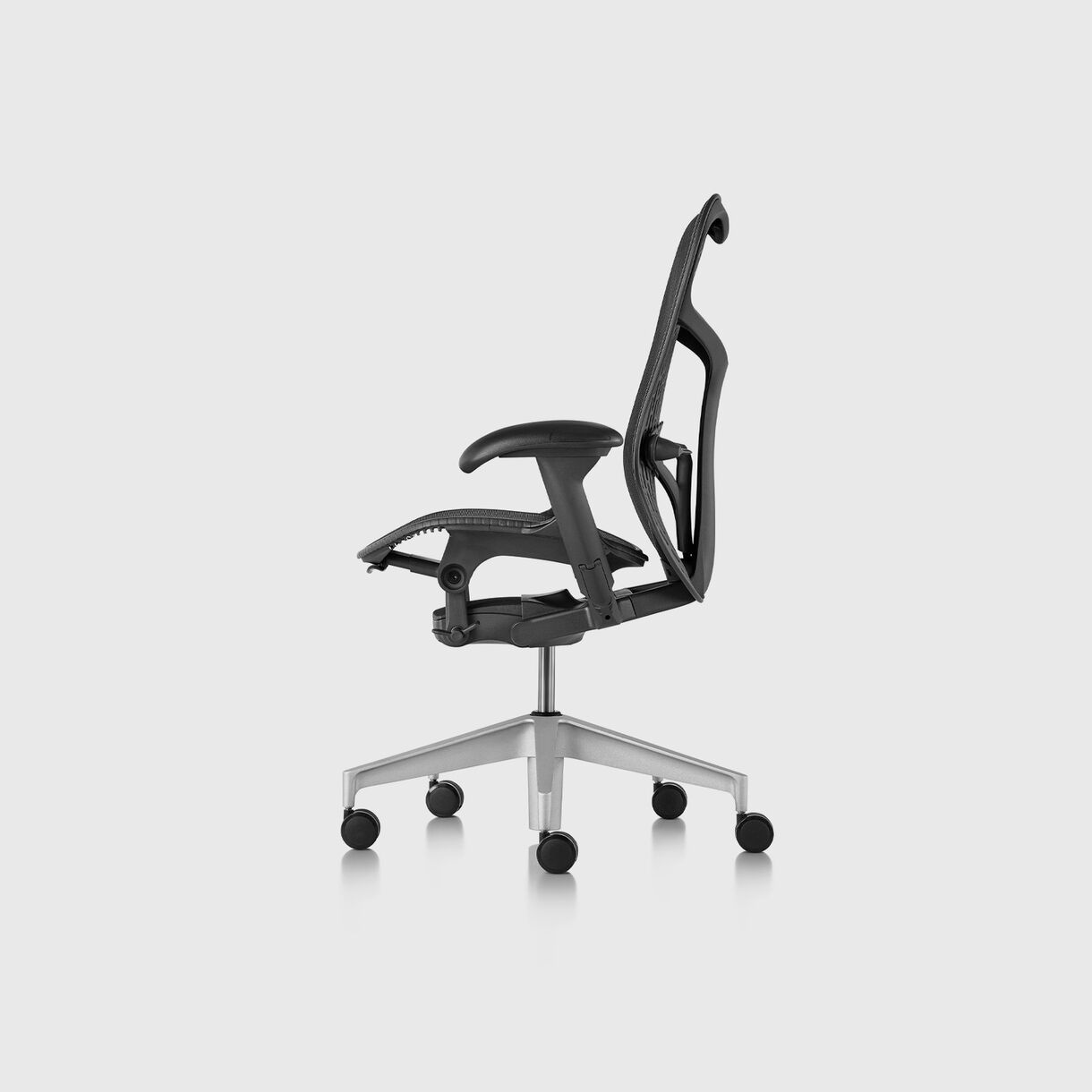 Mirra 2 Work Chair - Butterfly Suspension Graphite, Polished Aluminium Base - Fully Adjustable Arms