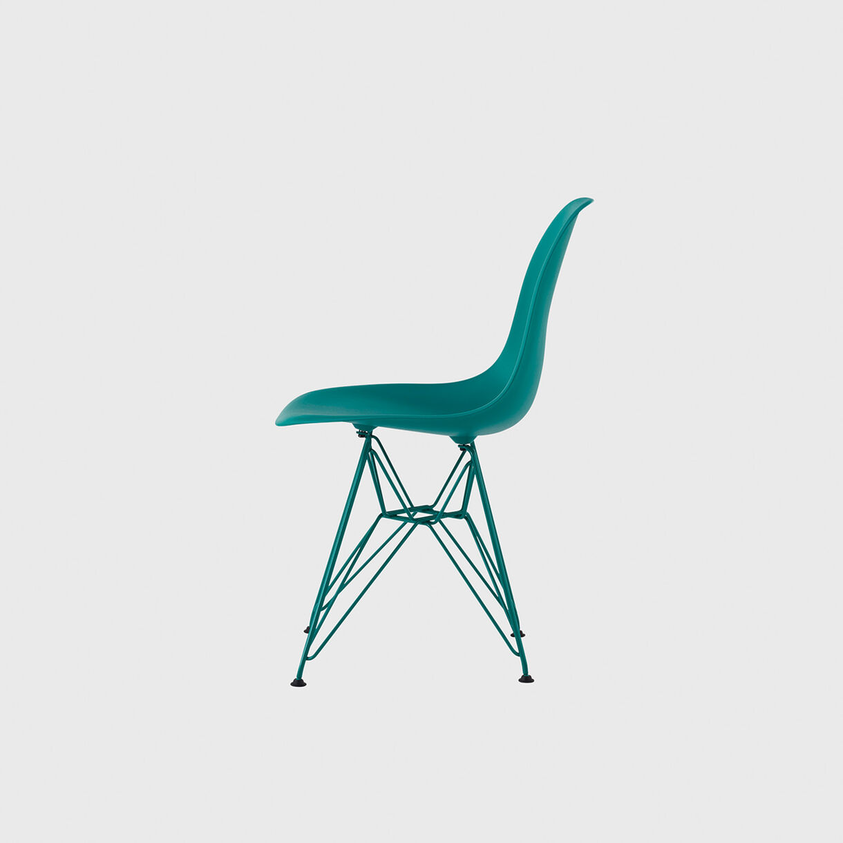 HM x Hay Eames Moulded Plastic Side Chair, Wire Base, Mint Green
