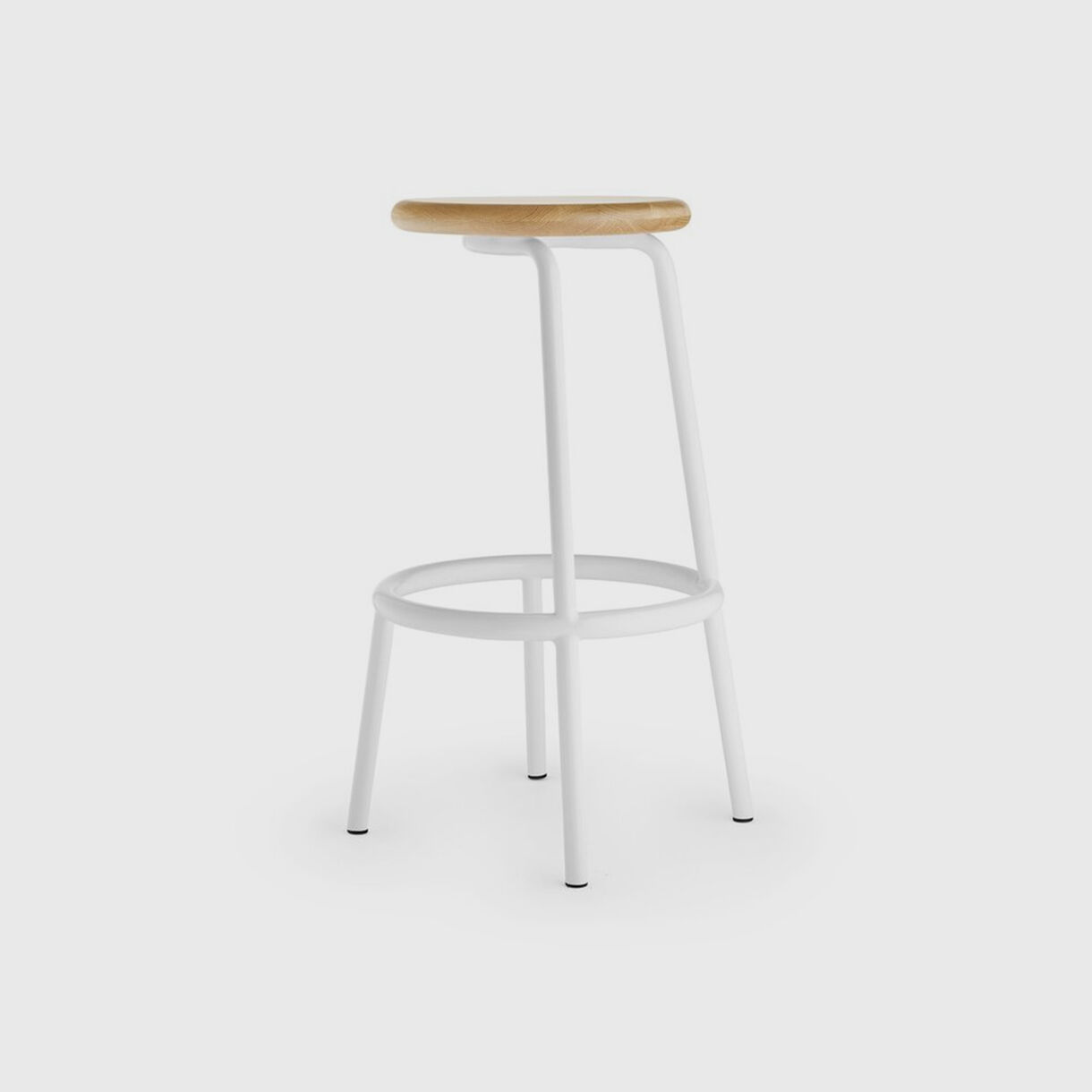 Volar Bar Stool, Ash & White