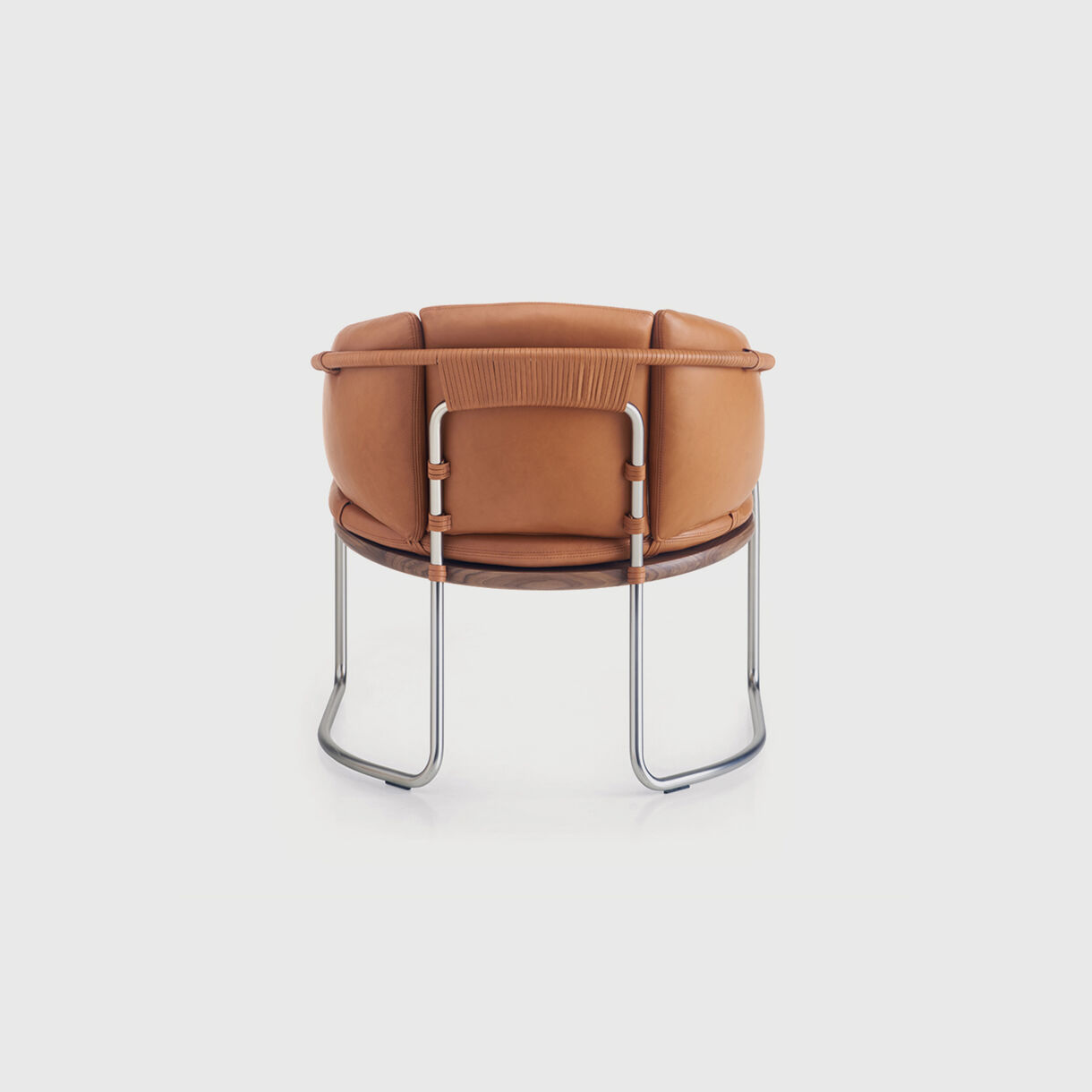 Geometric Armchair in Leather