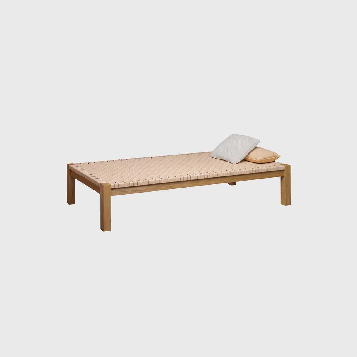 Theban Daybed, Oak & Natural Leather
