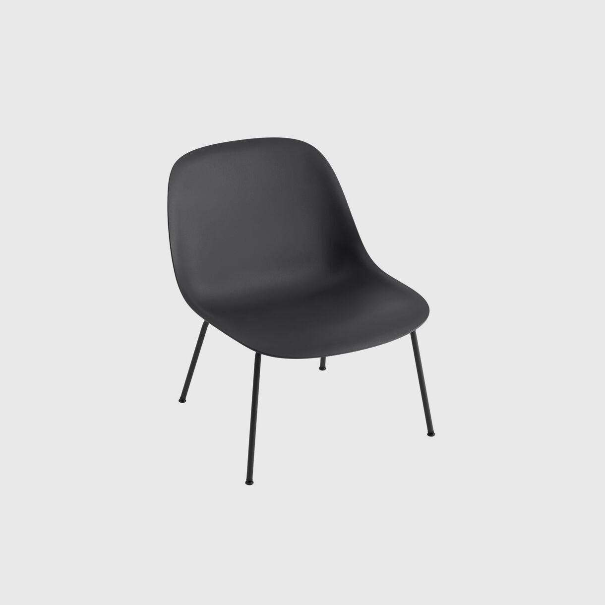 Fiber Lounge Chair, Tube Base, Black