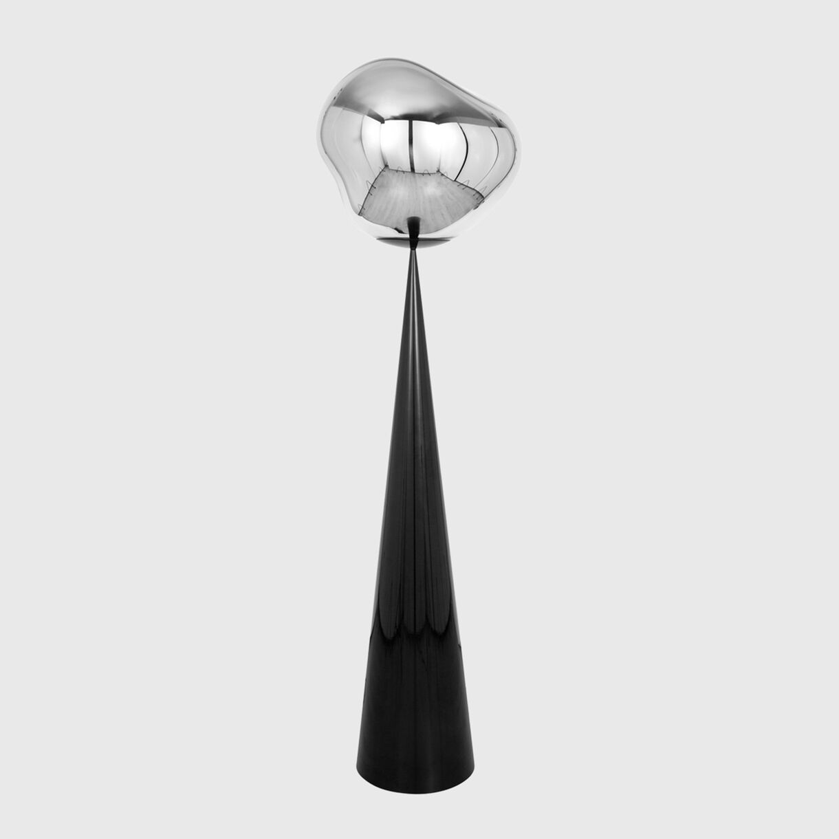 Melt Cone Fat Floor Lamp, Chrome