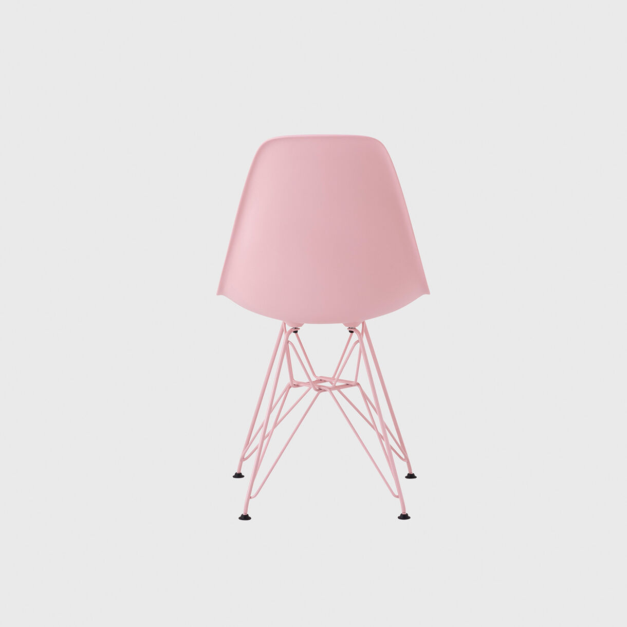 HM x Hay Eames Moulded Plastic Side Chair, Wire Base, Powder Pink