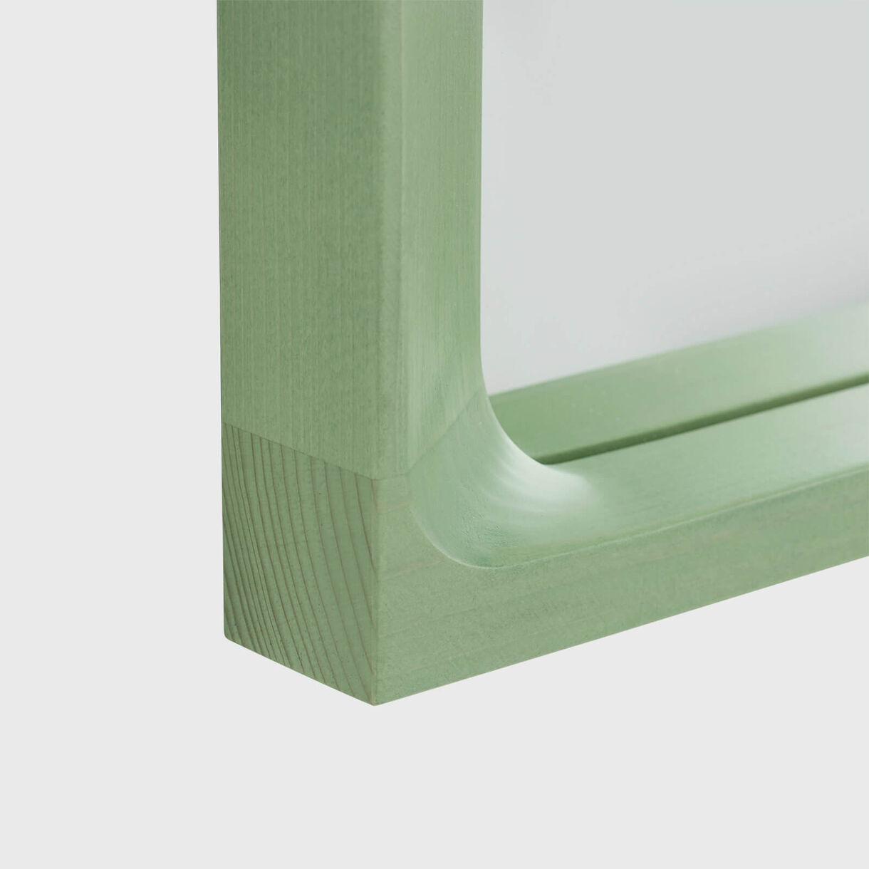 Arced Mirror, Light Green Detail