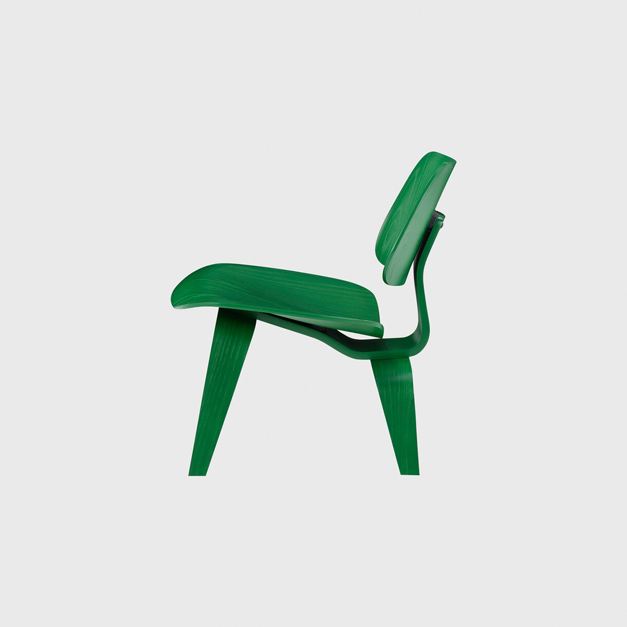 Eames Moulded Plywood Lounge Chair, Wood Base, Forest Stain