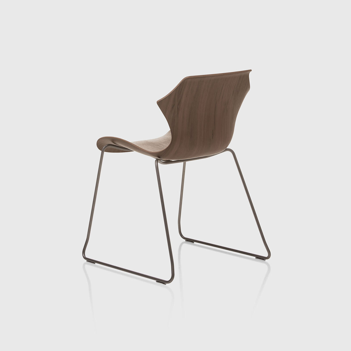 Petal Sled Base Chair, Walnut