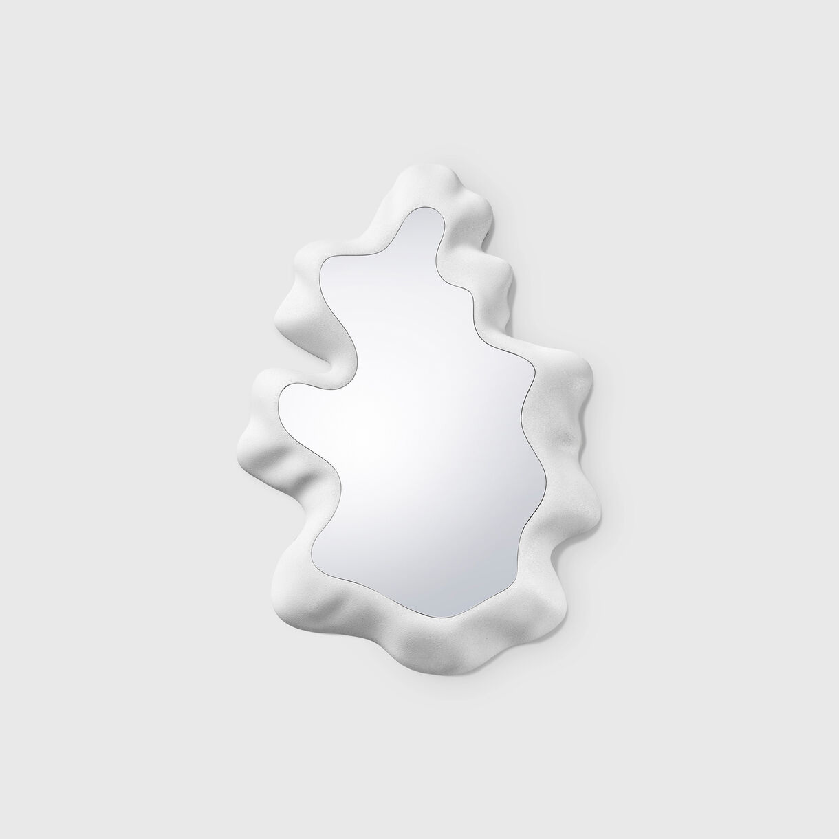 Sculpted Mirror, White