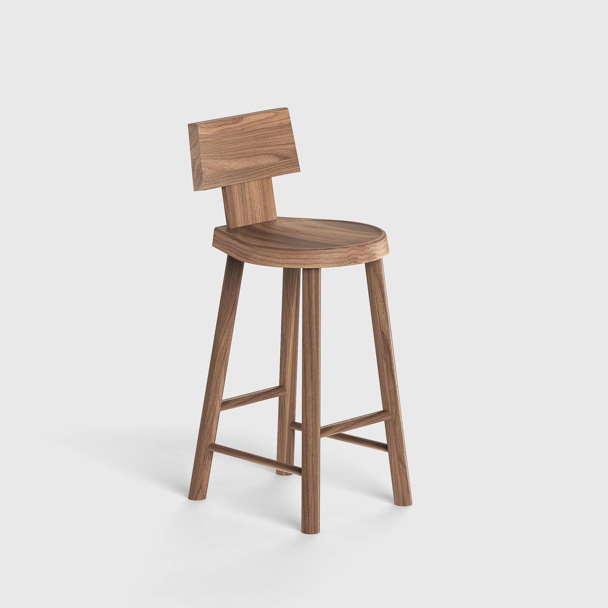 Alpine Stool, Counter, Walnut