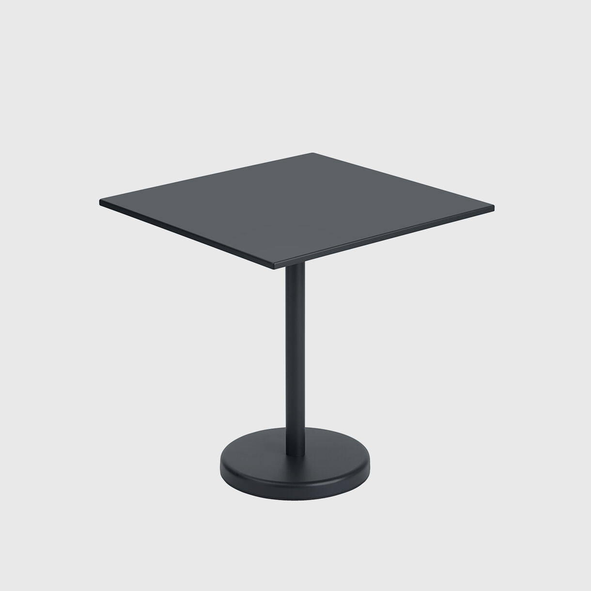Linear Steel Cafe Table, Black