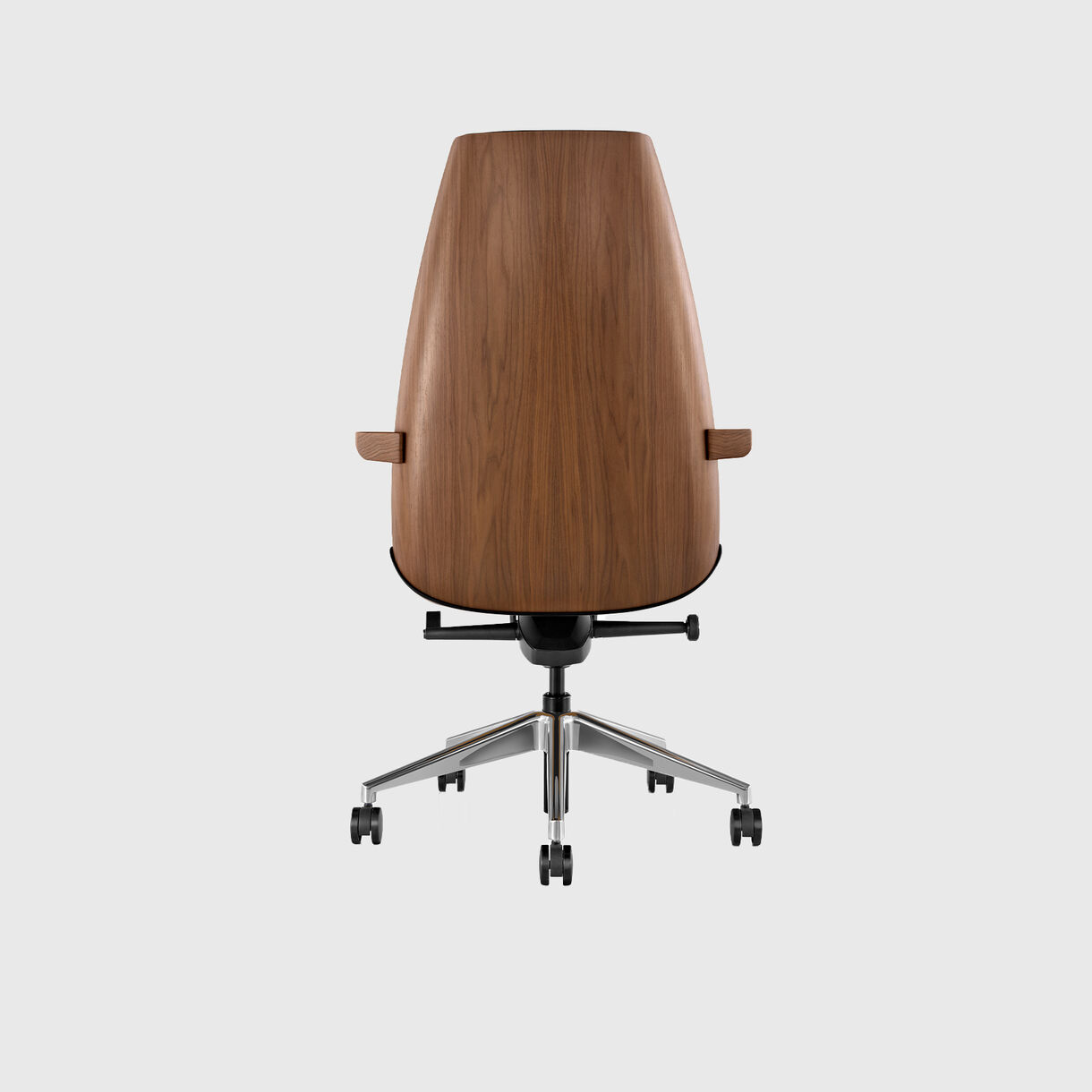 Clamshell High Back Chair, Walnut