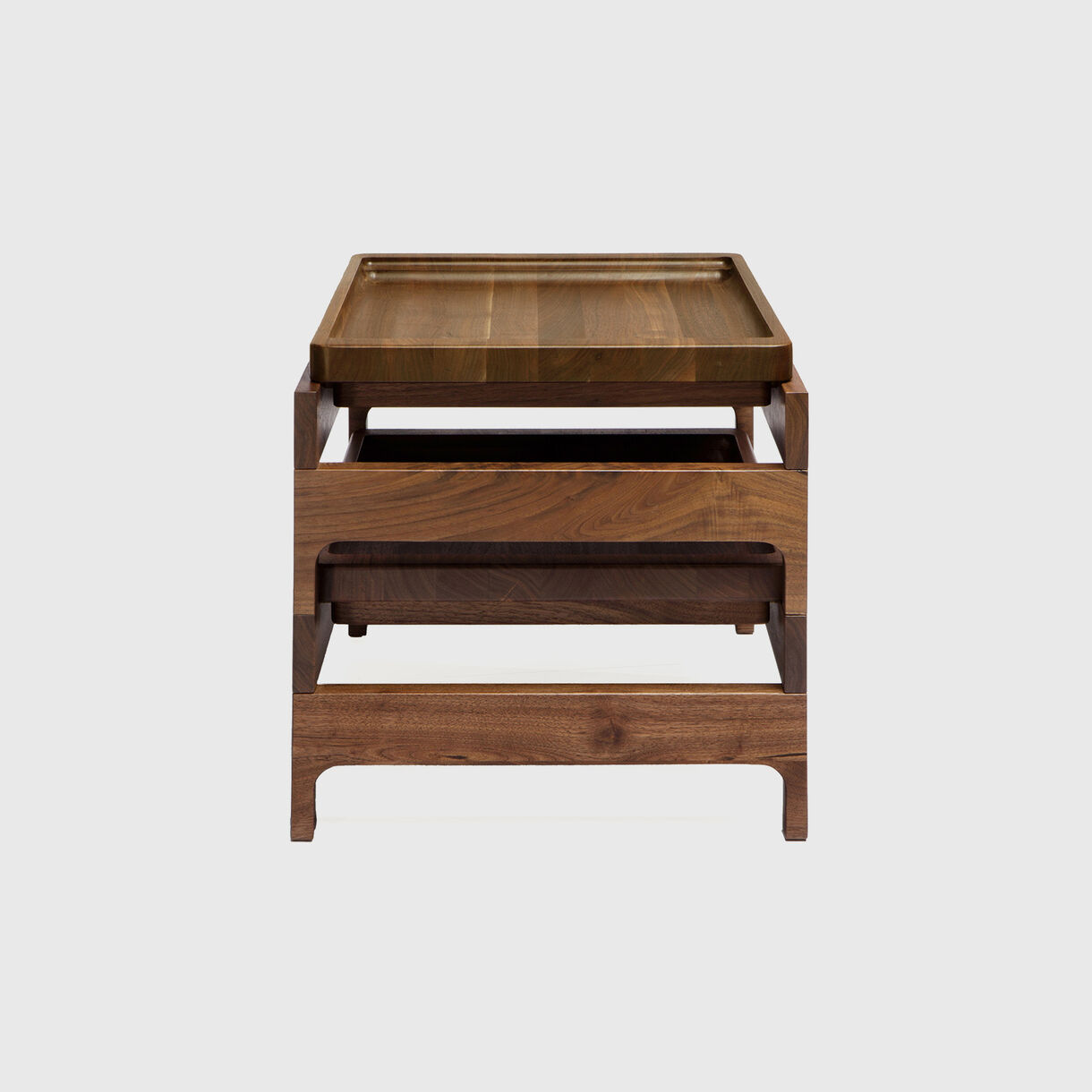 Table Rack Front View BassamFellows Tray Rack Side Table | Living Edge