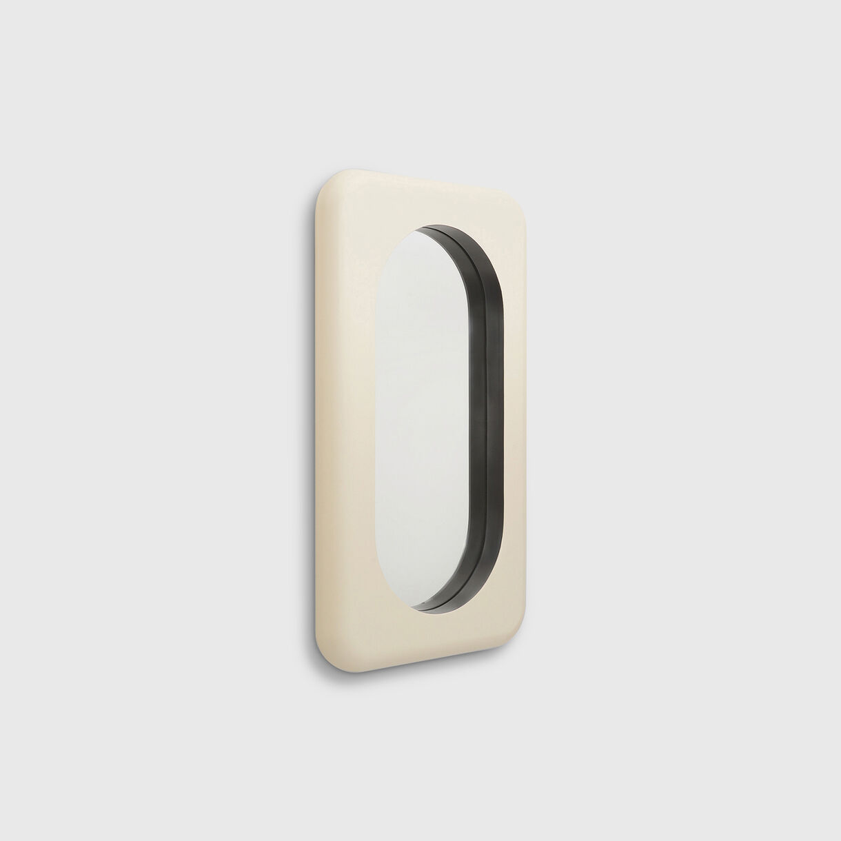 Bezel Mirror, Pearl & Black Olive