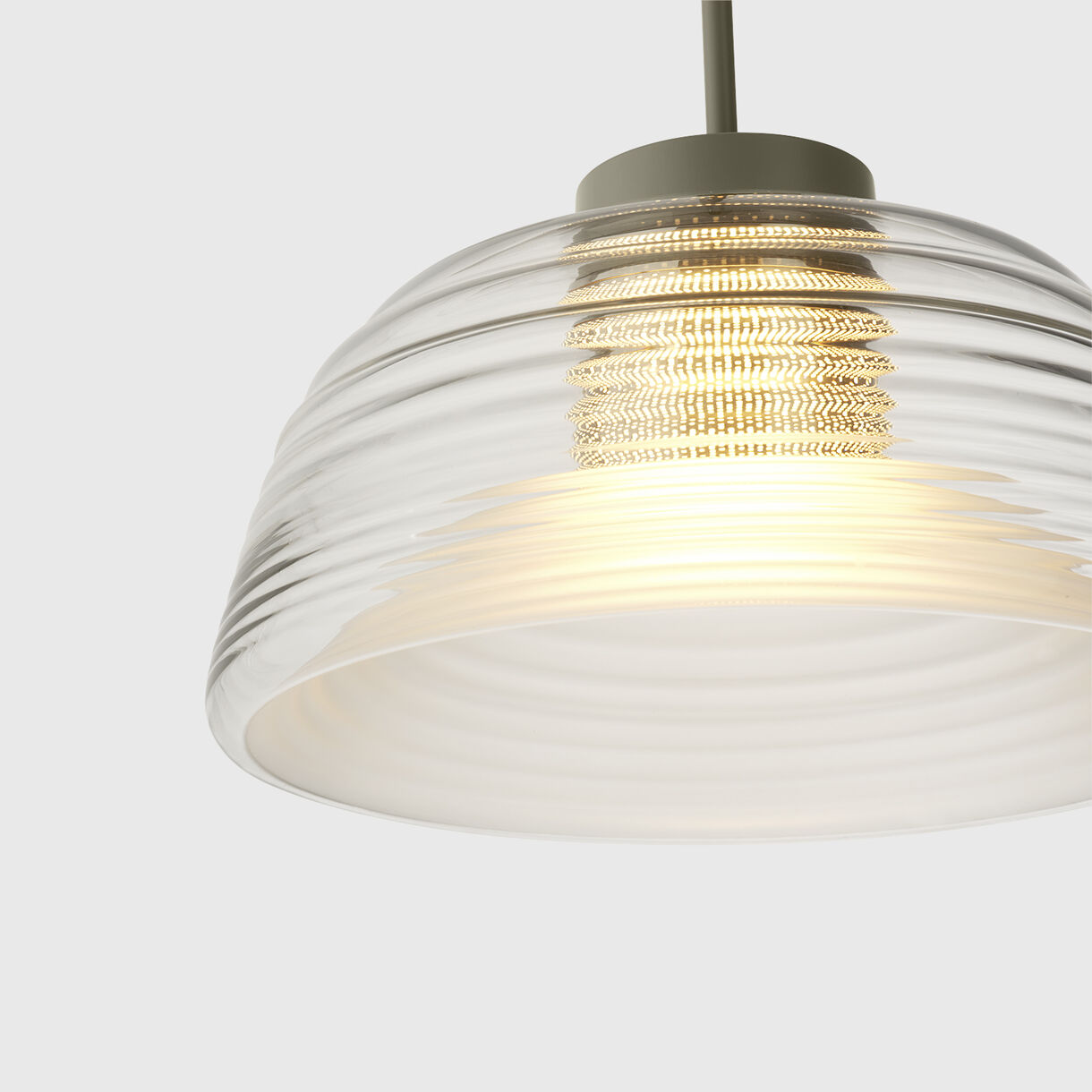 Two Layer Pendant Lamp, Olive