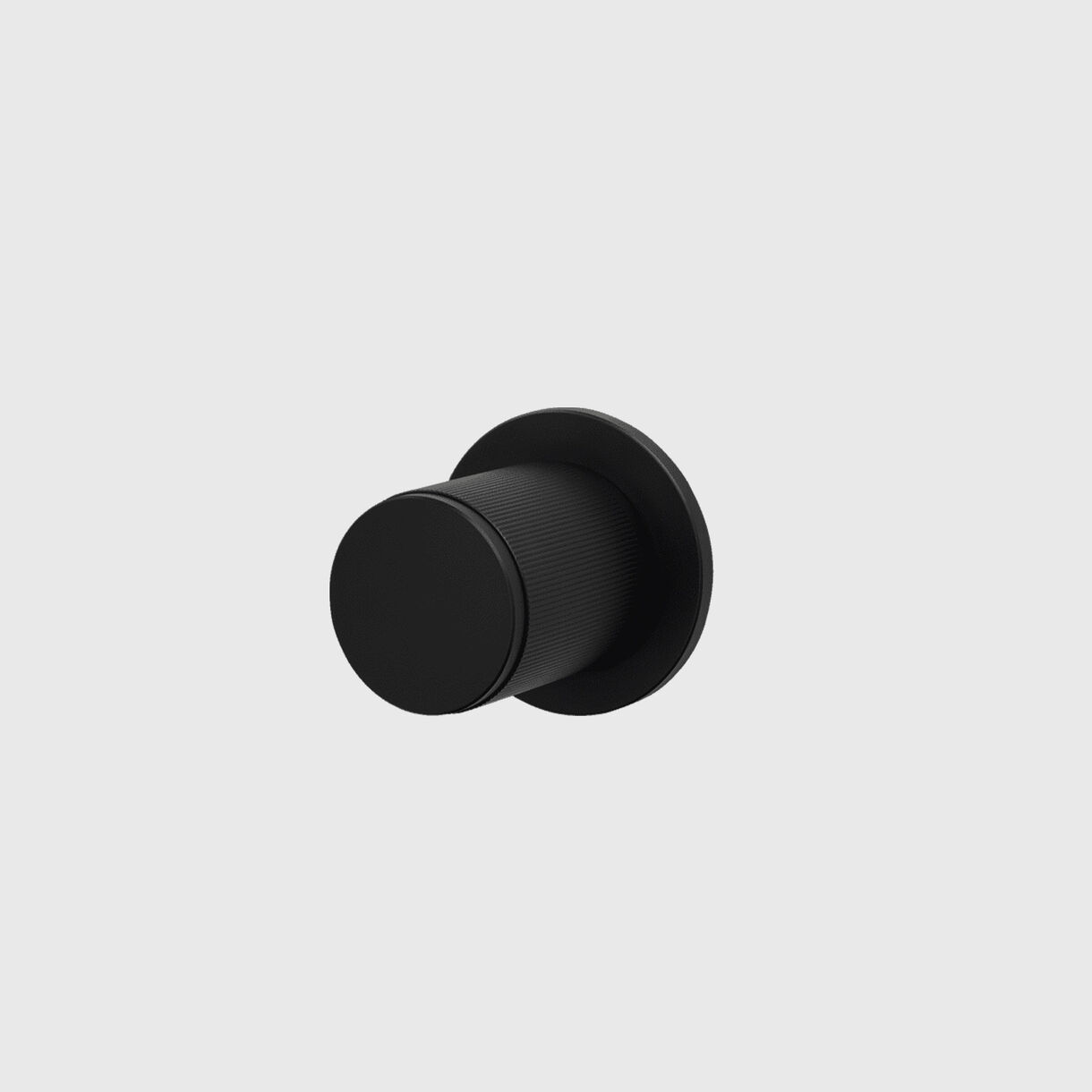 Door Knob, Linear, Black