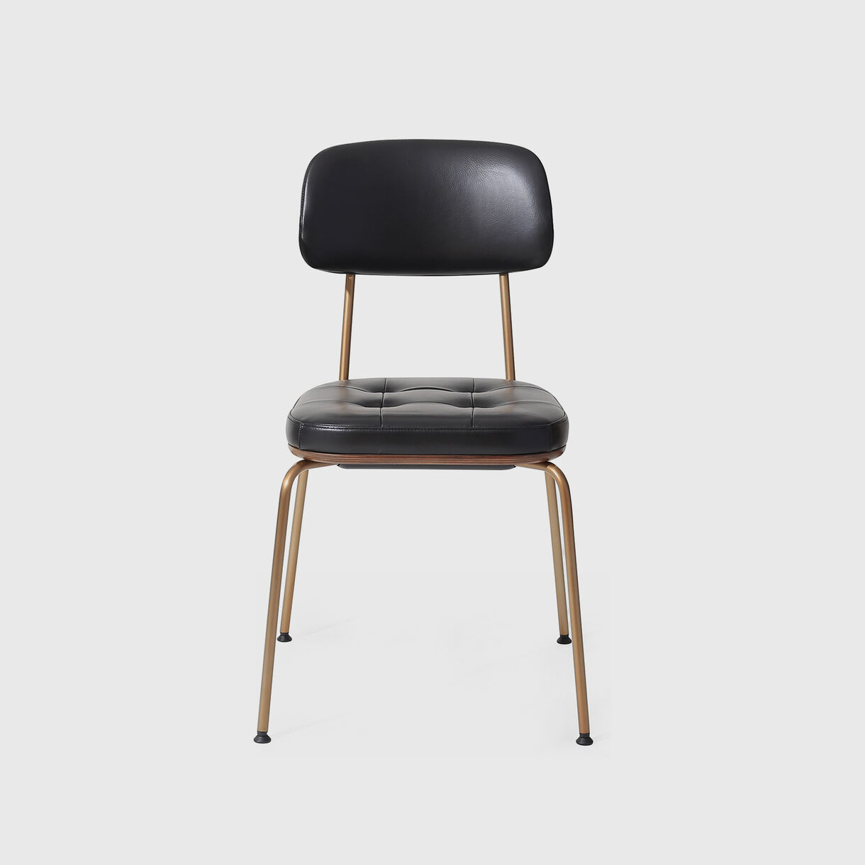 Utility Stacking Chair U, Black Leather