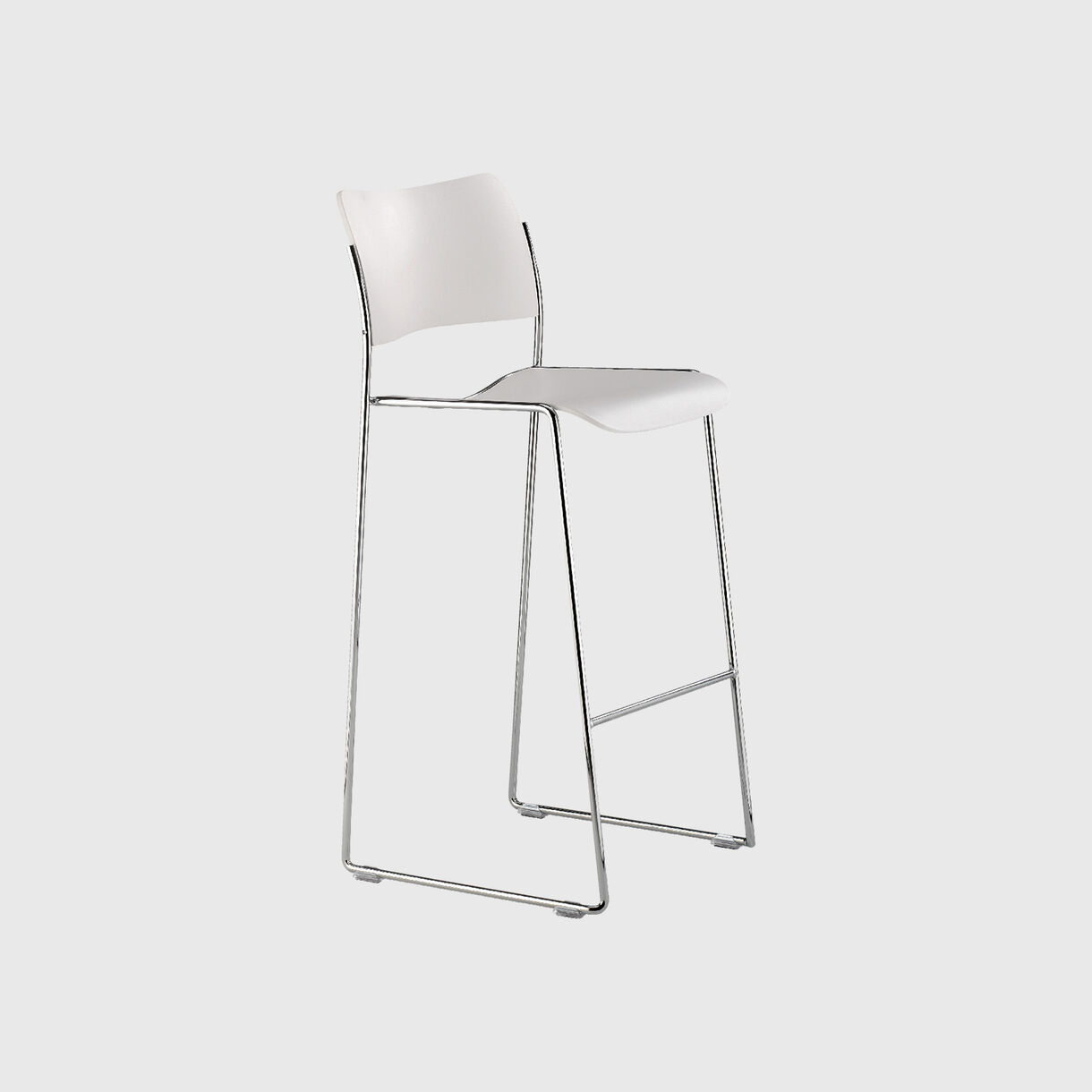 40/4 Stool, White Chrome