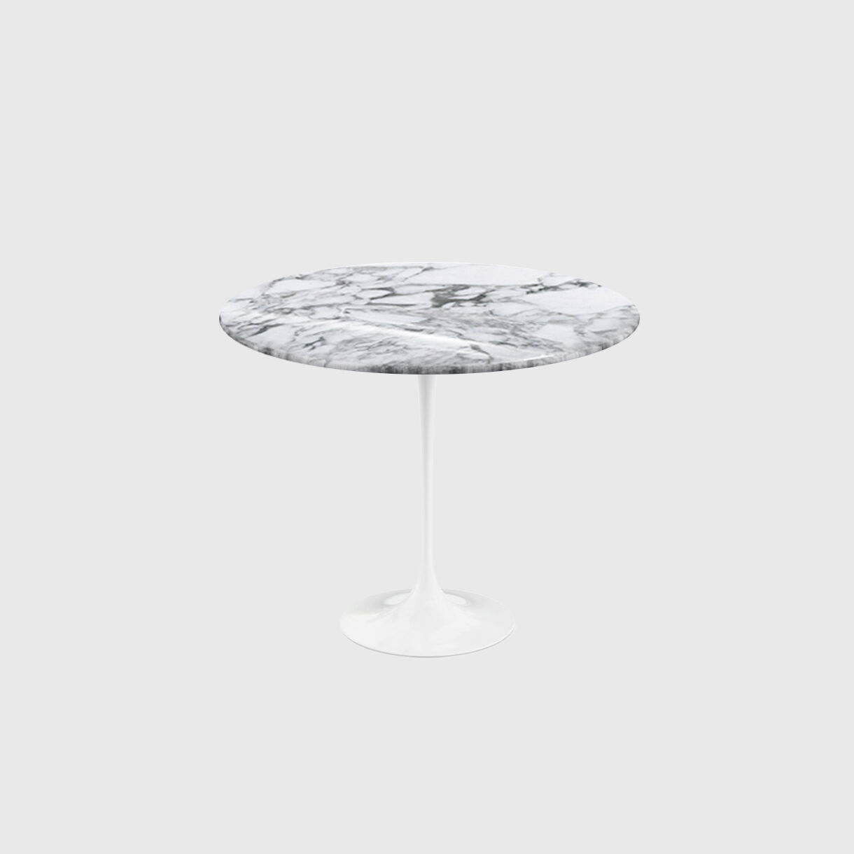 Saarinen Side Table, Round, Arabescato Marble