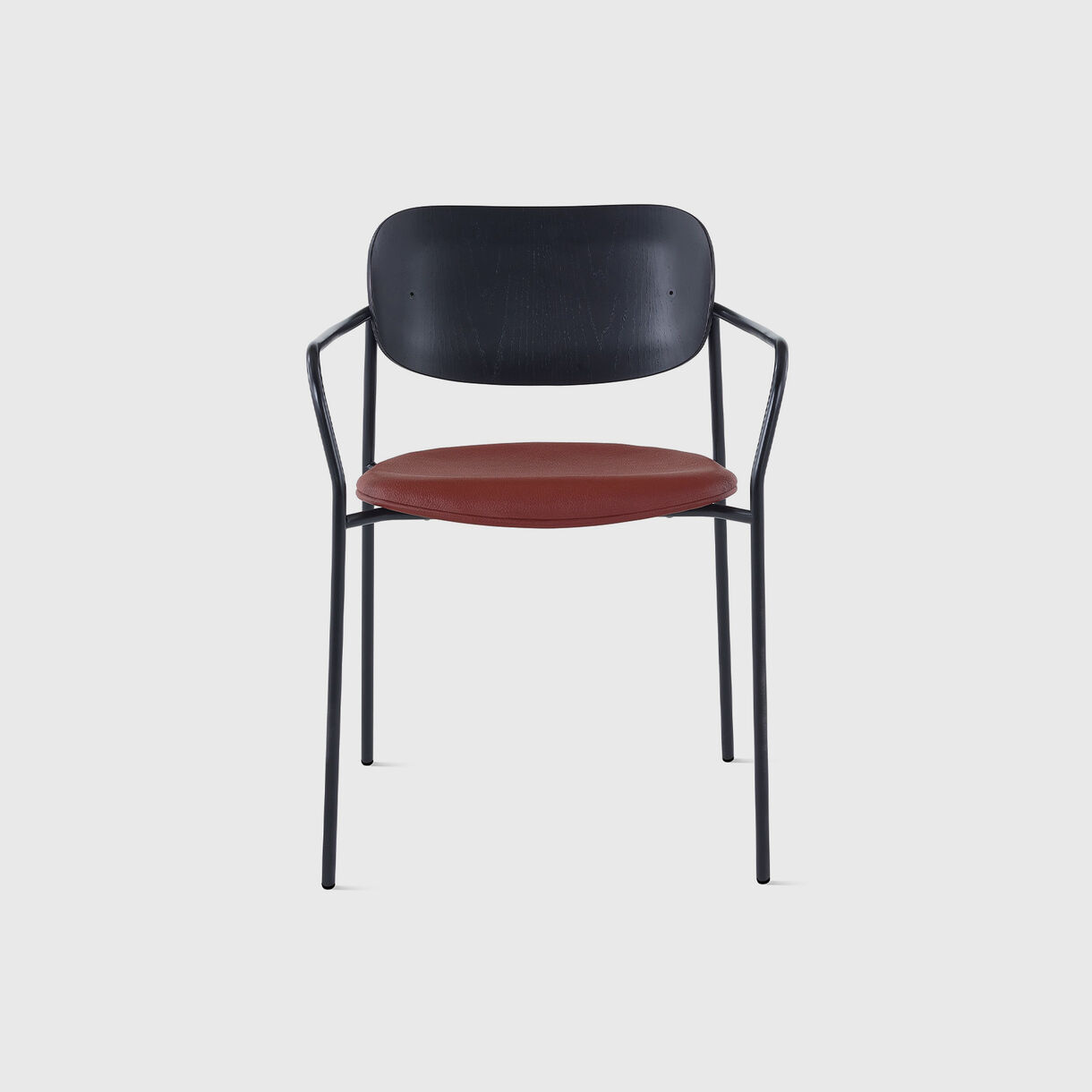 Portrait Chair, Ebony & Tenera - Burnt Sienna & Black