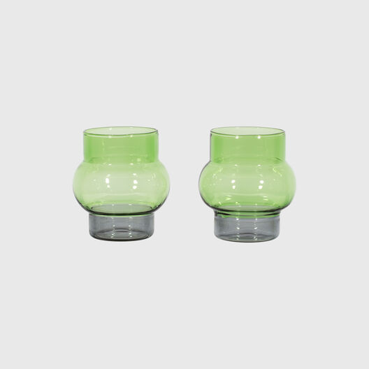 Bump Short Glasses, Green