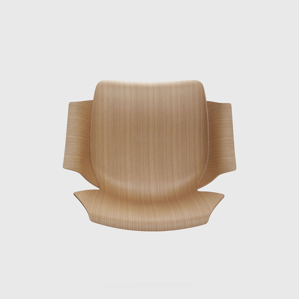 Petal Metal Base Lounge Armchair, Ebonised Oak