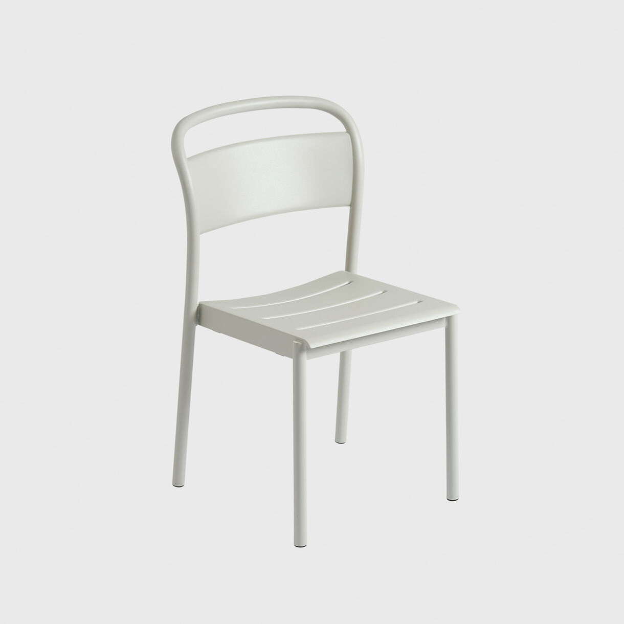 Linear Steel Side Chair, Grey