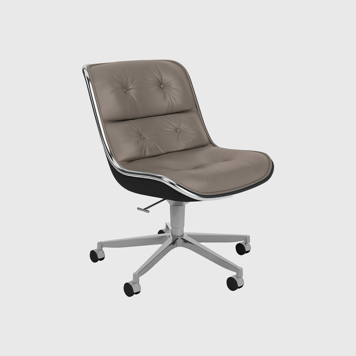 Pollock Executive Chair, Chrome, Mink Leather