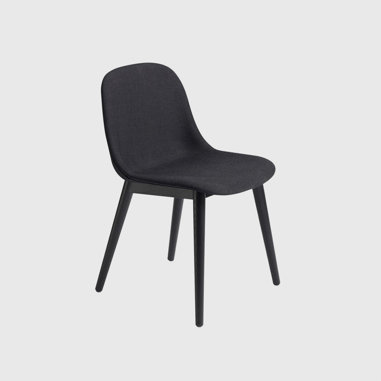 Fiber Side Chair Wood Base, Upholstered, Remix 183