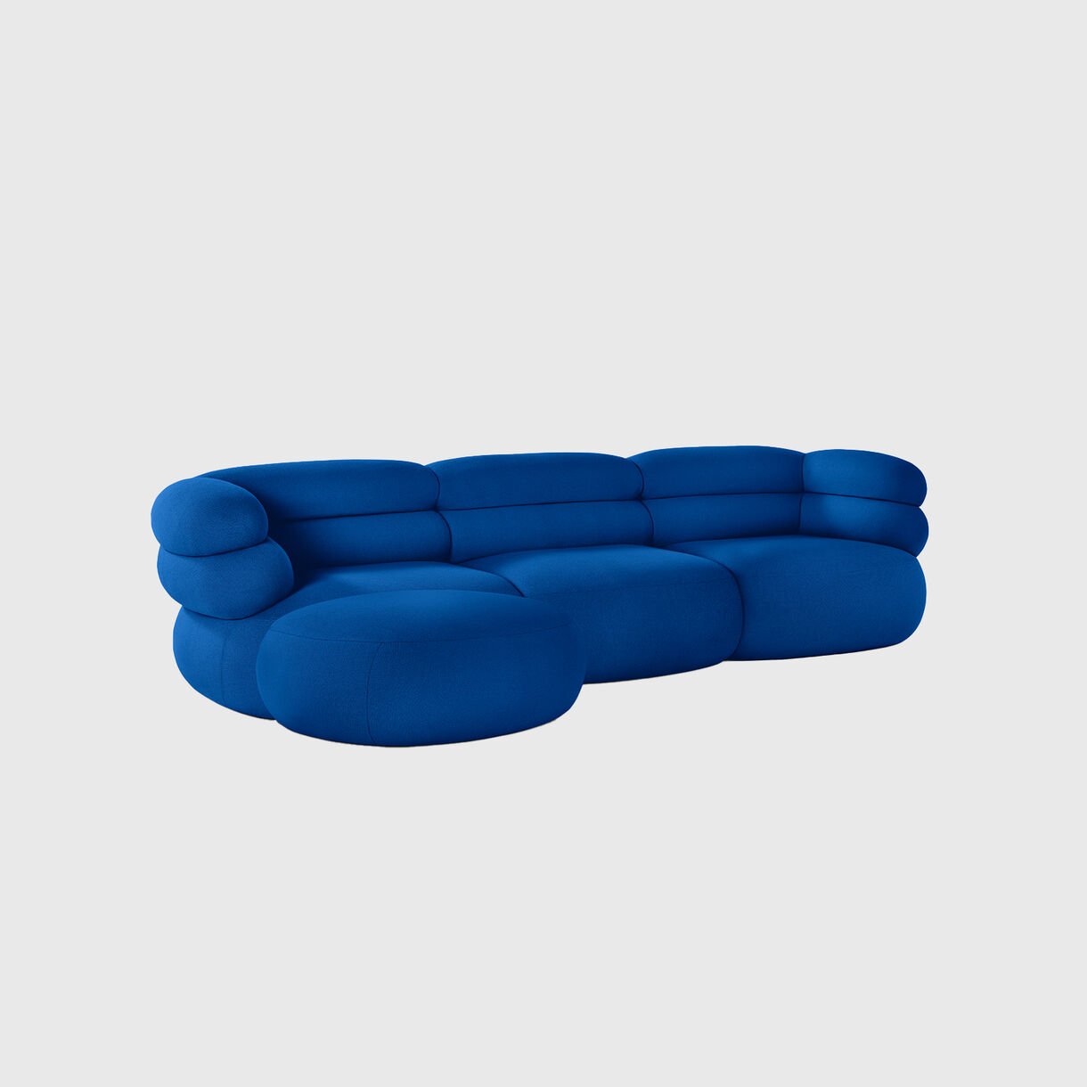 Biboni Sofa with Chaise Lounge, Cobalt