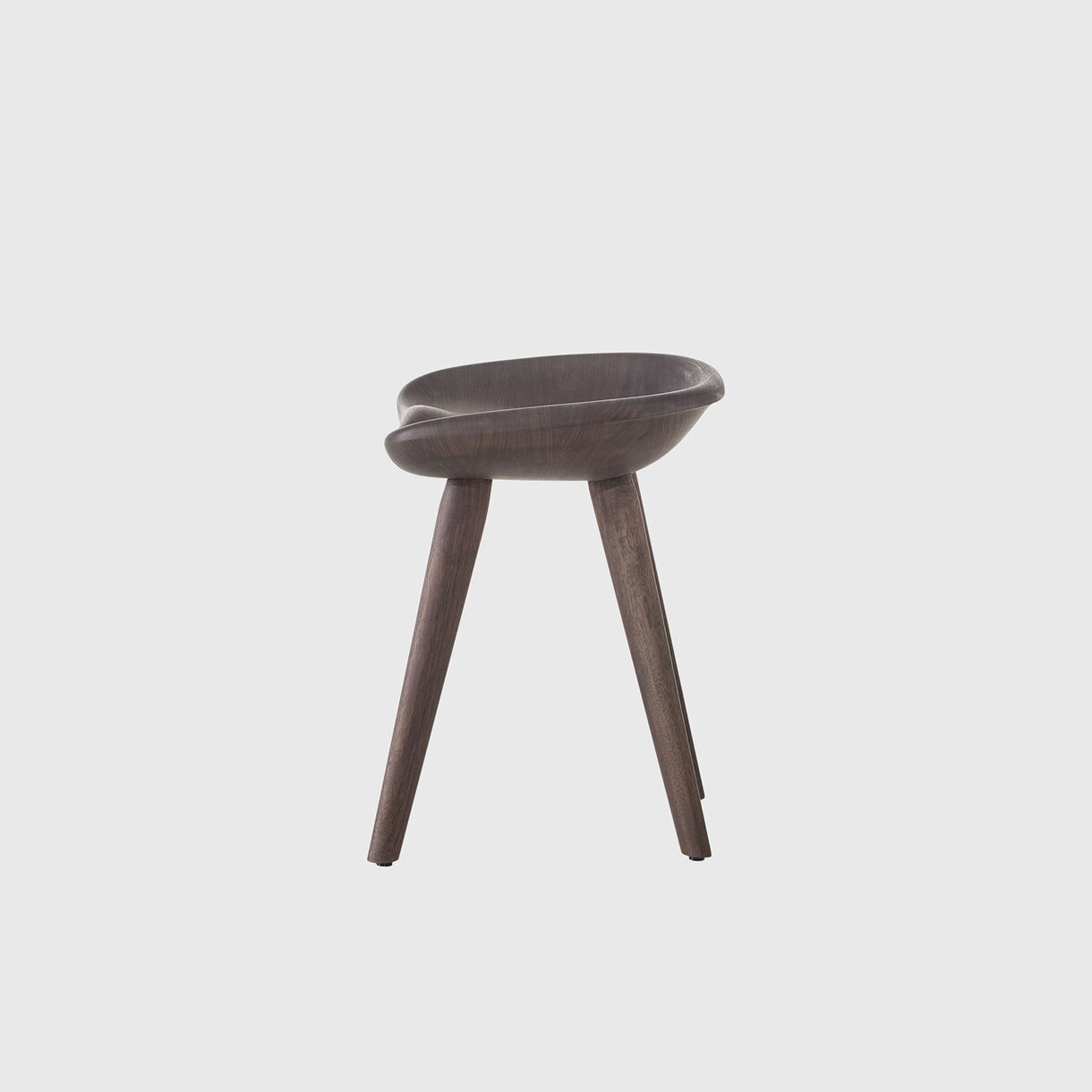 Tractor Stool, Low Stool Height, Walnut, Black Oiled