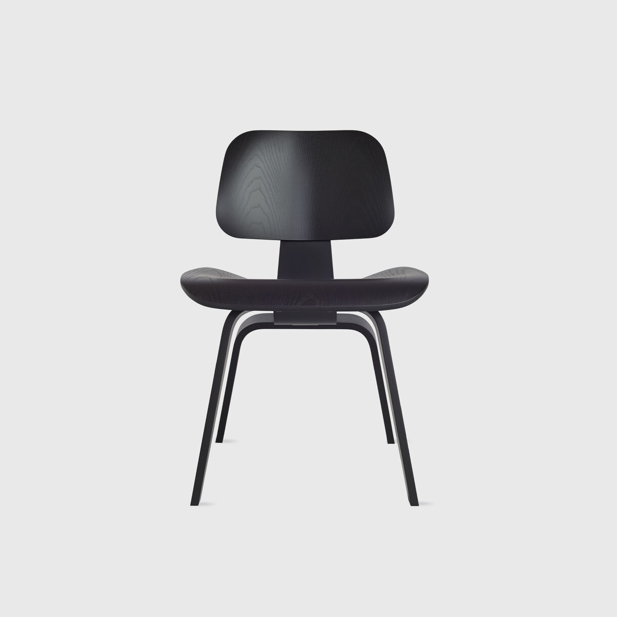 Eames Moulded Plywood Dining Chair, Wood Base, Ebony