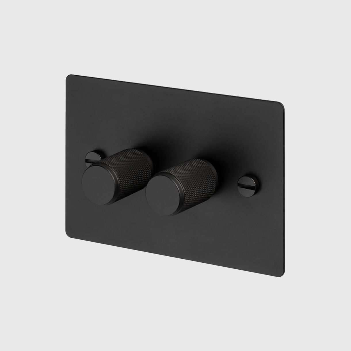 2G Dimmer Switch, Cross, without Logo, Black