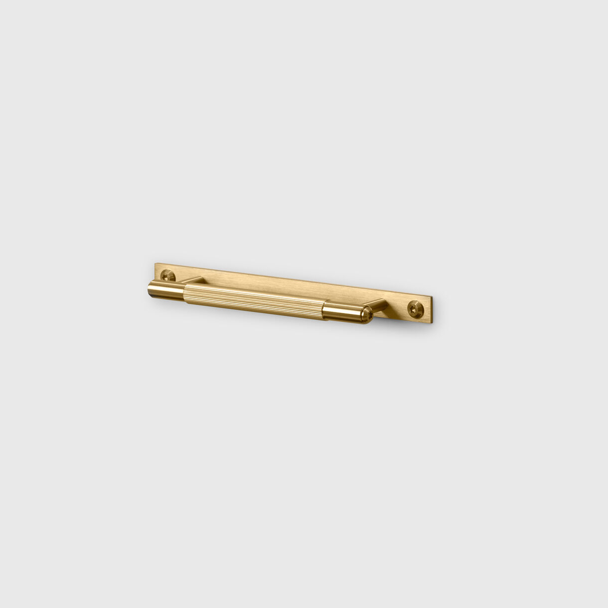 Linear Pull Bar with Plate, Brass