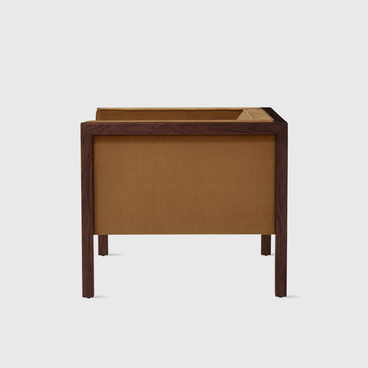 Nelson Cube Armchair, Walnut & Tempo Flaxseed