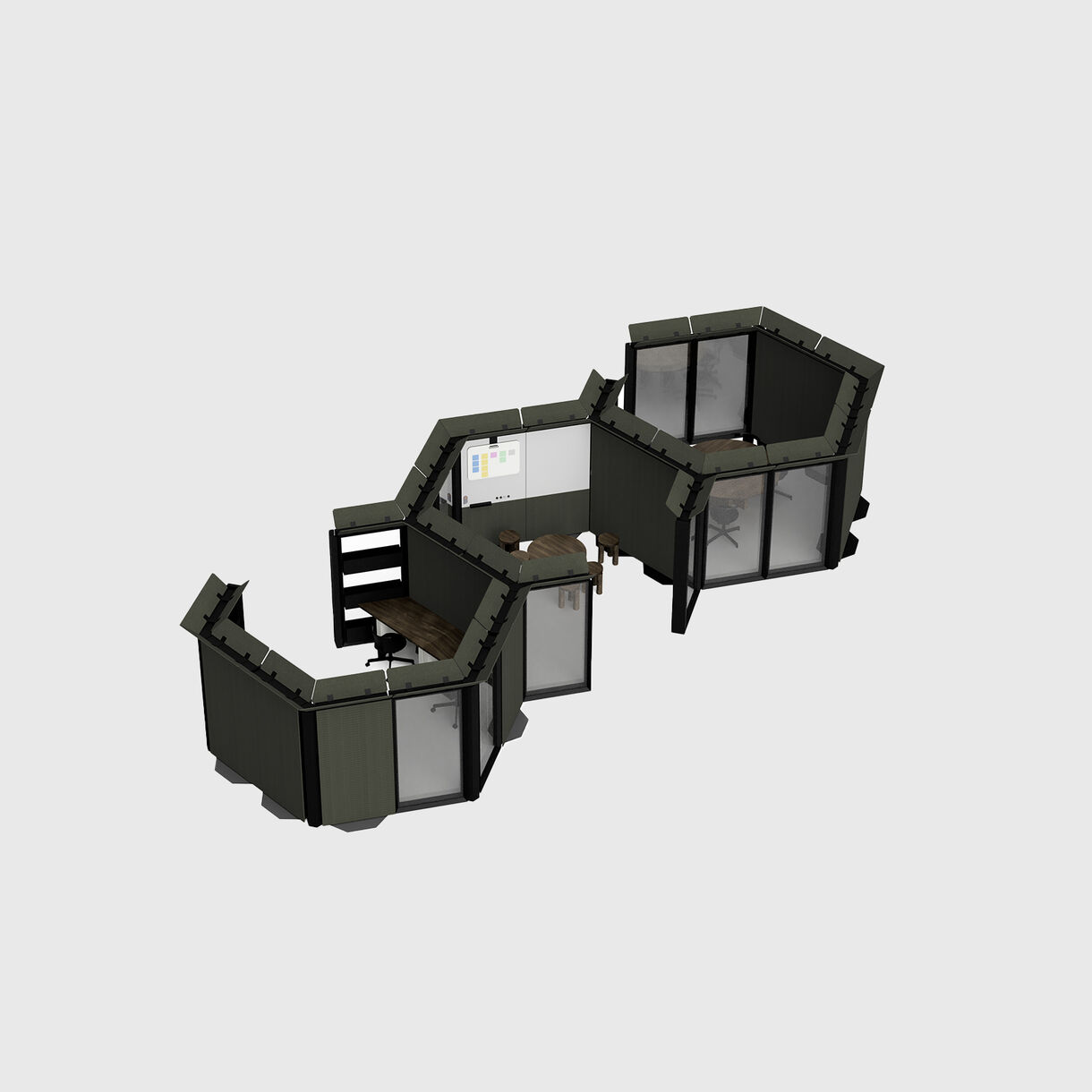 Agile Modular Wall, Honeycomb Configuration