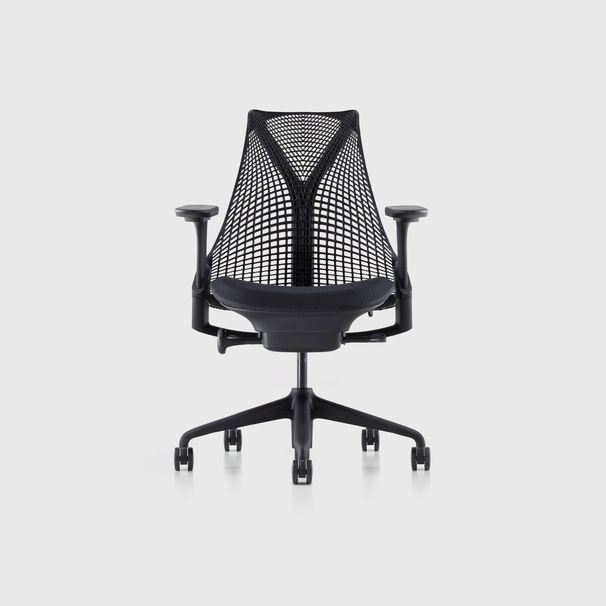 Sayl Chair, Black Base & Zen Onyx Upholstery