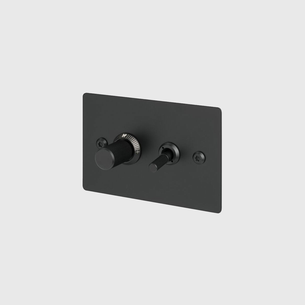 2G Toggle & Dimmer Switch, Linear, Black