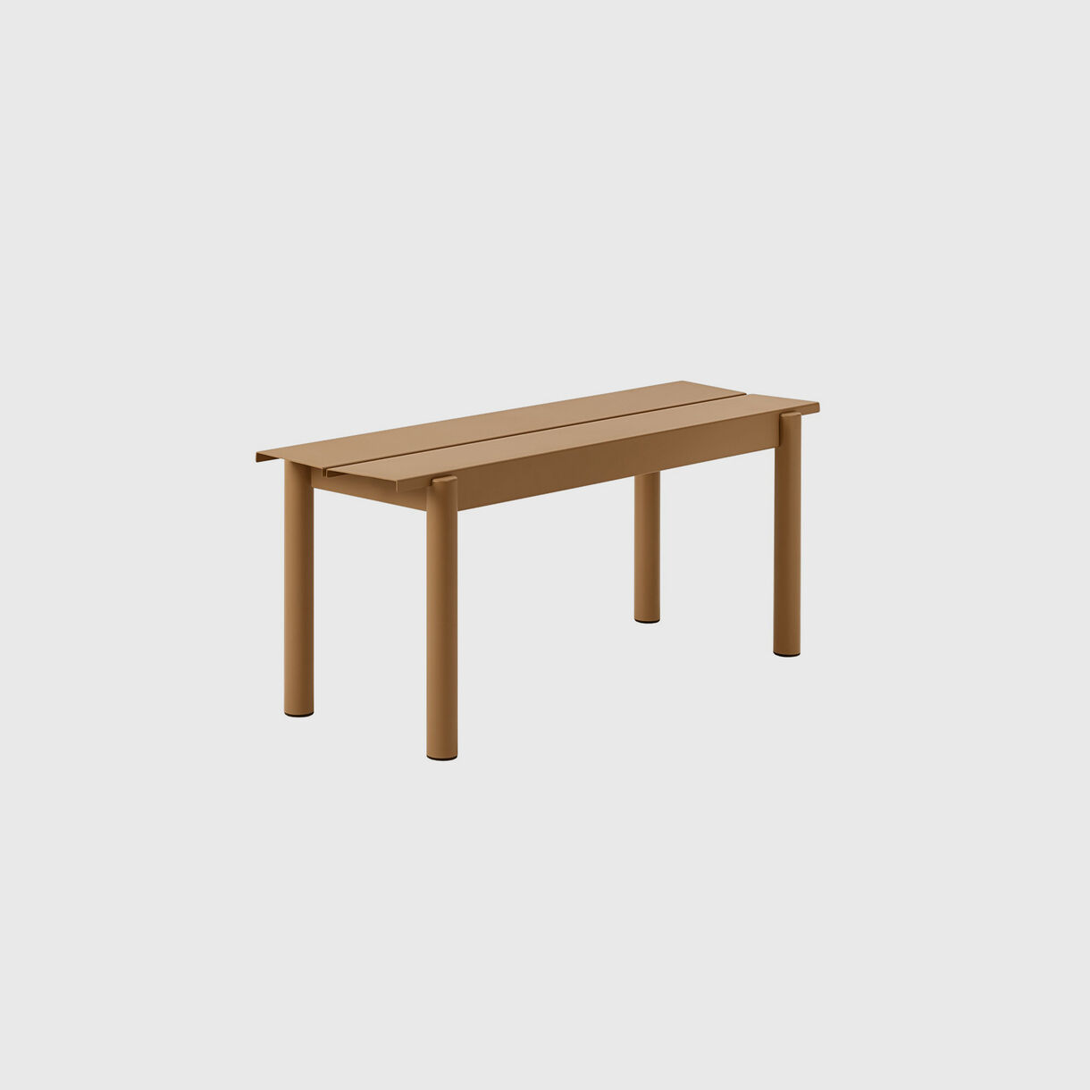 Linear Steel Bench Short, Burn Orange
