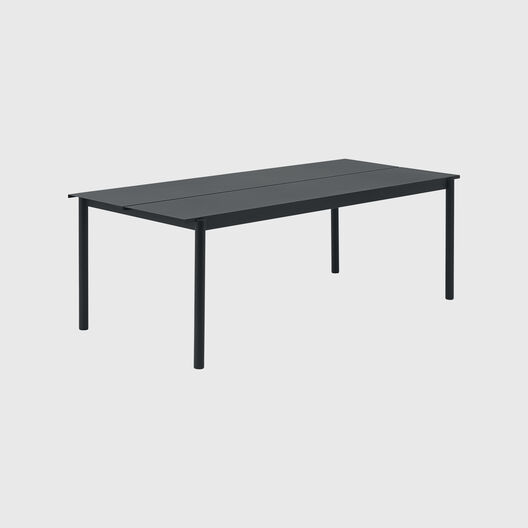 Linear Steel 8 Seat Table, Black