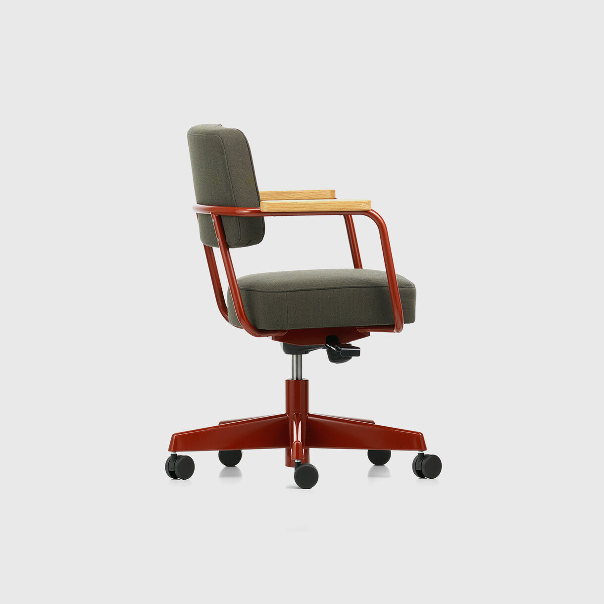 Fauteuil Direction Pivotant Armchair, Volo Dark Grey, Japanese Red