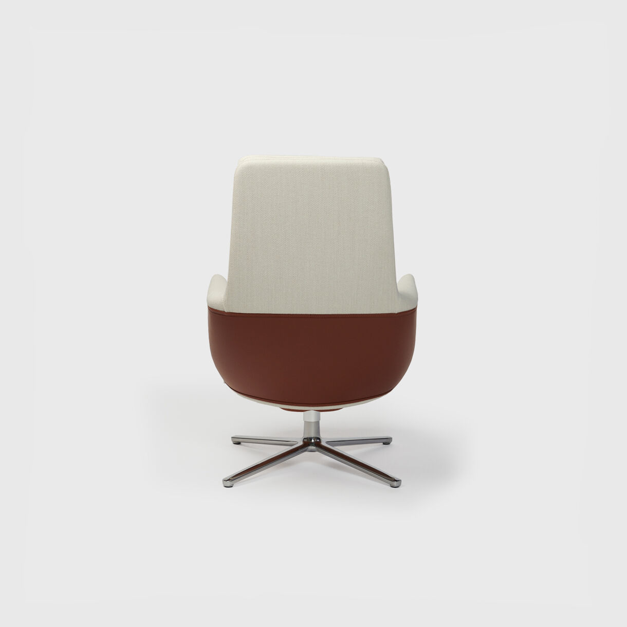 Grand Relax Lounge Chair, Ivory Melange & Cognac Leather