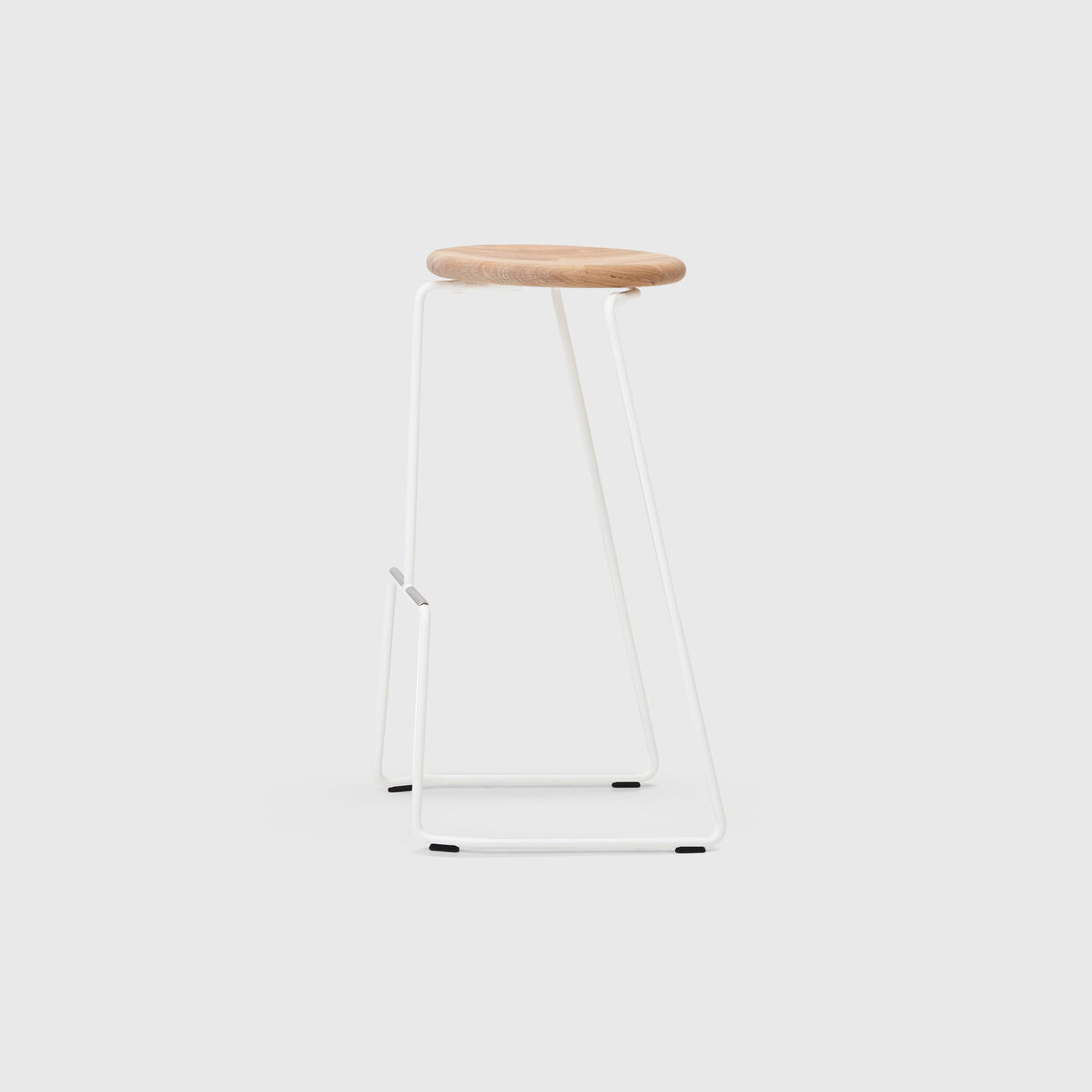 Tiki Stool, White (RAL9016) & Oak, Bar